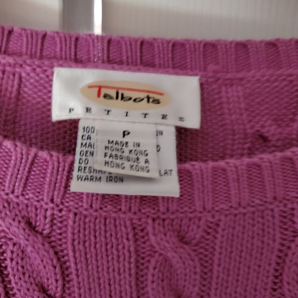 Talbots Cable Knit Sweater Petite - Picture 2 of 5